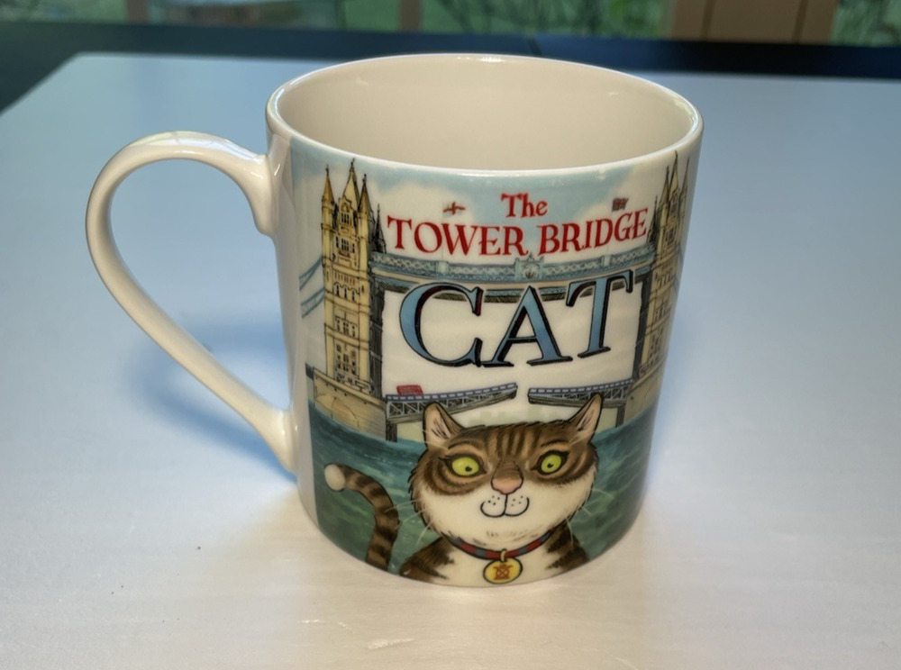 The Tower Bridge Cat Bone China Mug Hand Decorated in the UK!